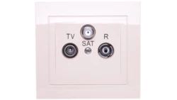 KIER Gniazdo antenowe RTV-SAT przelotowe beżowe GPA-WSP/01