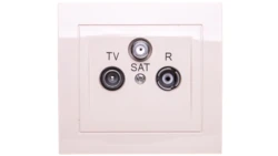 KIER Gniazdo antenowe RTV-SAT końcowe beżowe GPA-WS/01