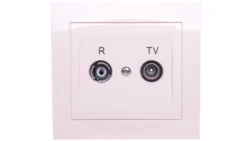 KIER Gniazdo antenowe RTV końcowe 2,5-3dB beżowe GPA-WK/01