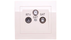 KIER Gniazdo antenowe RTV-SAT-SAT beżowe GPA-W2S/01