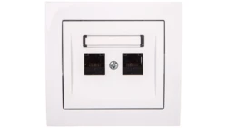 KIER Gniazdo komputerowe podwójne 2xRJ45 kat.6 białe GPK-2W/K6/00