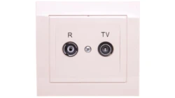 KIER Gniazdo antenowe RTV przelotowe 10dB beżowe GPA-10WP/01