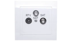 KIER Gniazdo antenowe RTV-SAT-SAT białe GPA-W2S/00