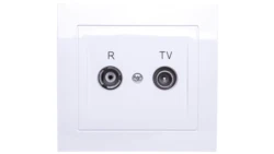 KIER Gniazdo antenowe RTV przelotowe 16dB białe GPA-16WP/00