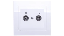 KIER Gniazdo antenowe RTV zakończeniowe 10dB białe GPA-10WPZ/00