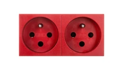 Gniazdo zasilające M45 podwójne z/u 16A czerwone STD-F0K SRO2 6120314