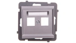 SONATA Obudowa gniazda podwójnego srebro mat GPK-2R/p/38