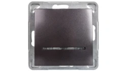 IMPRESJA Łącznik pojedynczy z podświetleniem antracyt ŁP-1YS/m/50