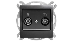 IMPRESJA Gniazdo antenowe RTV końcowe 2,5-3dB antracyt GPA-YK/m/50