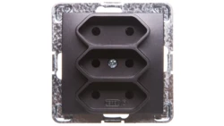 IMPRESJA Gniazdo potrójne b/u 2,5A EURO antracyt GP-3Y/m/50