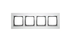 Simon 54 Nature Ramka poczwórna metal INOX KLASYCZNY DRN4/77