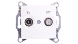 Sedna Gniazdo antenowe TV/SAT przelotowe 4dB kremowe SDN3401923