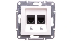 Sedna Gniazdo komputerowe podwójne RJ45 kat. 6 UTP kremowe SDN4800123