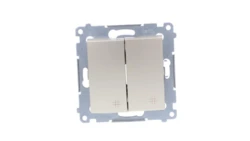 Simon 54 Łącznik krzyżowy podwójny 2 klawisze (moduł), szybkozłącza, złoty metalik DW7/2.01/44