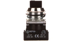 Przełącznik 3 położeniowy pokrętło 30mm czarny 2Z bez samopowrotu W0-NEF30-TPC 2X S