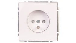 KOS66 Gniazdo pojedyncze z/u z przesłonami białe 660444