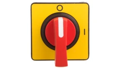 Głowica oper. 45x45mm, kolor żółty, czerw. rączka, O-I KCE1LH