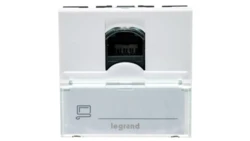 MOSAIC Gniazdo komputerowe pojedyncze RJ45 kat.6 UTP z polem opisowym białe 076564