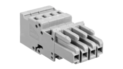 Wtyk X-COM 1-przewodowy 4-biegunowy szary 769-104 /50szt./