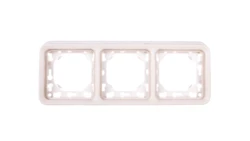 PLEXO55 Ramka potrójna pozioma biały / ecru 069698