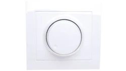 KIER Ściemniacz przyciskowo-obrotowy /żarowy i halogenowy/ biały ŁP-8W/00