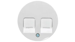 Berker R.1/R.3 Element centralny z zasuwami chroniącymi przed kurzem biały, połysk 11812089