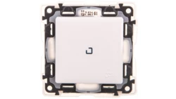 VALENA LIFE Łącznik jednobiegunowy IP44 z podświetleniem biały 752161