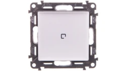 VALENA LIFE Łącznik jednobiegunowy z podświetleniem aluminium 752310