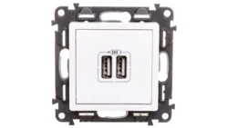 VALENA LIFE Ładowarka z gniazdem 2xUSB biały 753112