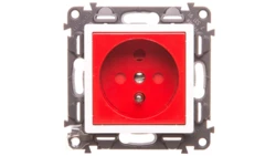 VALENA LIFE Gniazdo pojedyncze z/u 2P+Z z blokadą biały 753191