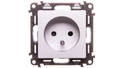 VALENA LIFE Gniazdo pojedyncze z/u 2P+Z z przesłonami aluminium 753384