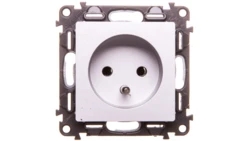 VALENA LIFE Gniazdo pojedyncze z/u 2P+Z aluminium 753385