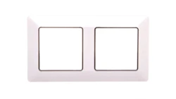 VALENA LIFE Ramka podwójna biała/chrom 754032