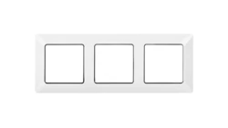 VALENA LIFE Ramka potrójna biała/chrom 754033