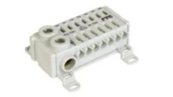 Blok rozdzielczy CU ECB 1 -polowy 2x25mm2, 14x4mm2, szary KS741