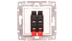 VENA Gniazdo głośnikowe podwójne białe 510471