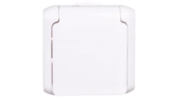 FORIX Gniazdo pojedyncze z/u 16A IP44 z przesłonami białe 782375