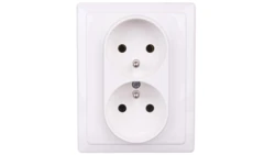 DANTE Gniazdo podwójne kompletne z/u białe 450436