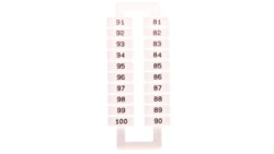 Oznacznik do złączek szynowych EURO 2,5-70mm2 /81-100/ biały 43192 (nadruk 81-100)/1 blister=20 szt/