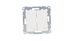 Simon 54 Łącznik krzyżowy podwójny 10AX 250V, szybkozłącza, biały DW7/2.01/11