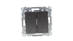 Simon 54 Łącznik krzyżowy podwójny 10AX 250V, szybkozłącza, antracyt (met.) DW7/2.01/48