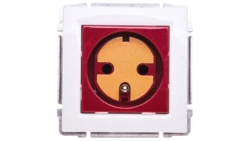 KOS66 Gniazdo pojedyncze z/u DATA z kluczem uprawniającym czerwone/białe 660443