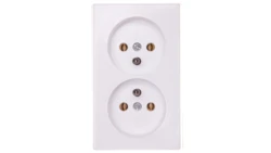 KAPPA Gniazdo podwójne z/u białe GW-2KZ/00