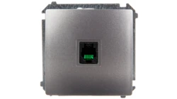 Simon Basic Gniazdo telefoniczne pojedyncze RJ11 stal inox BMTU.01/21