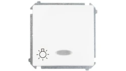 Simon Basic Przycisk /światło/ z podświetleniem 24V, szybkozłącza, biały BMS1L24V.01/11