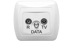 Simon Akord Gniazdo antenowe R/TV/DATA białe AAD/11