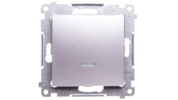 Simon 54 Łącznik jednobiegunowy z podświetleniem srebrny mat DW1AL.01/43