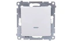 Simon 54 Łącznik jednobiegunowy z podświetleniem bialy DW1AL.01/11