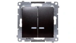 Simon 54 Łącznik świecznikowy z podświetleniem antracyt DW5ABL.01/48