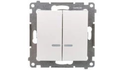 Simon 54 Łącznik świecznikowy z podświetleniem biały DW5ABL.01/11